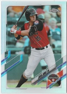 2021 Topps Pro Debut Chrome Refractor #34/99 Josh Jung RC Rookie RANGERS SP - Picture 1 of 2