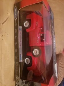 VTG WELLY - 1956 FORD F-100 PICK UP TRUCK BEAUTIFUL RED COLOR SCALE 1:18 UNOPEN