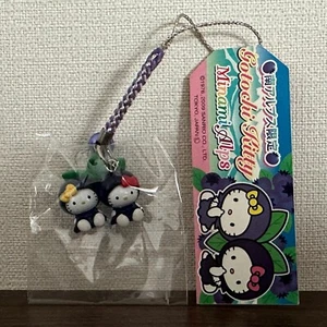 Hello Kitty & Mimmy Vintage Schlüsselanhänger Blueberry 2009 Sanrio Gotochi Armband #767 - Bild 1 von 14