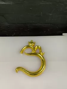 POSH GRAFFITI Decorative Gold Wooden OHM Symbol / Sign Measures 9 Inch - Picture 1 of 4
