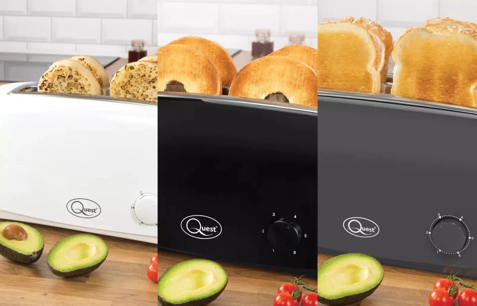 Quest 4-Slice Toasters with Extra Wide Slots / Variable Browning Control, 1400W - Image 1 of 1