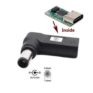 Adaptateur déclencheur émulateur PD mâle USB 3.1 Type C femelle vers DC 7,4 x 5,0 mm pour HP - Photo 1/7