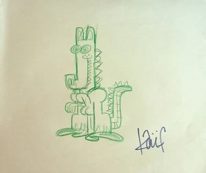 Yin Yang Yo! Lápiz de diseño modelo de personaje firmado por Disney XD TODD KAUFFMAN #BM - Imagen 1 de 2
