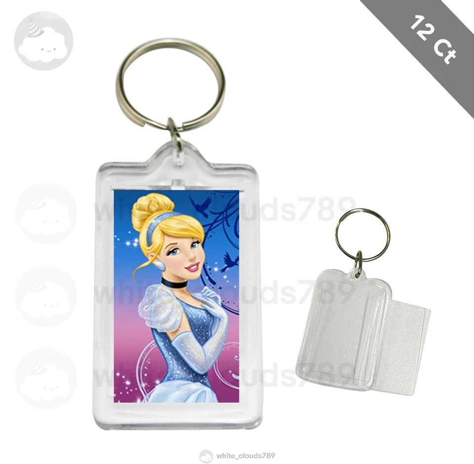 12 Llavero Princesa Cenicienta para Niños Fiesta de Cumpleaños Favor Regalos Bolsa de Regalos Foto 1 de 1