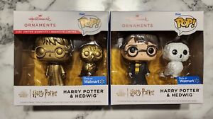 Funko Pop Harry Potter & Hedwig Hallmark Ornaments Gold Chase & Common Nib