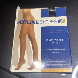 AirlineShoes Flycare collection Support 140 graduated compression tights SZ Med - Picture 1 of 5