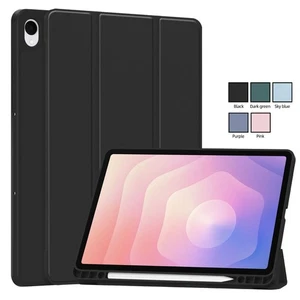 Funda inteligente con soporte de cuero delgado para Samsung Galaxy Tab S11 11" 5G soporte para bolígrafo - Imagen 1 de 71