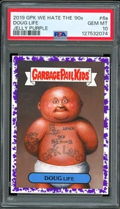 2019 Garbage Pail Kids We Hate 90's 6a Doug 2Pac Thug Life PURPLE POP 1 PSA 10 - Picture 1 of 2