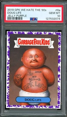 2019 Garbage Pail Kids We Hate 90's 6a Doug 2Pac Thug Life PURPLE POP 1 PSA 10 - Image 1 of 2