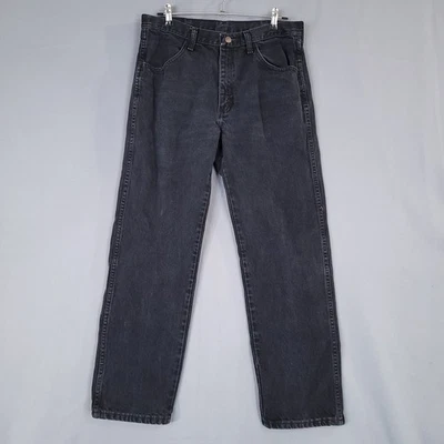 Rustler Men's Jeans Black Denim 34x30 Straight Leg 100% Cotton - Image 1 of 4