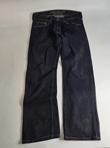 Pantalones de mezclilla rectos originales American Eagle Outfitters para hombre lavado oscuro talla 31 X 30 - Imagen 1 de 4
