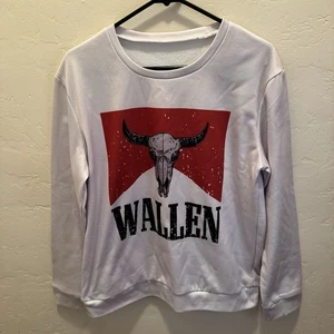 Morgan Wallen Longhorn Country Songs Whiskey Sweatshirt Rundhals Gr. Medium - Bild 1 von 6