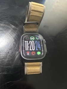 Apple Watch Ultra 2 49mm GPS + Cellular Black Titanium TenAlpine Loop Band - Photo 1 sur 14