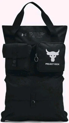 Under Armour x Project Rock Gym Sack Backpack Bag Black/Mod Grey 1381925 001 New - Image 1 of 4