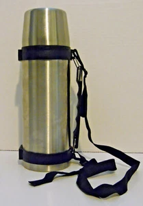 Edelstahl Thermo Kaffee Suppe Reise Flasche mit verstellbarem Riemen - Bild 1 von 3