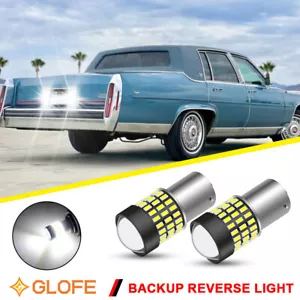 1156 P21W LED Backup Reverse Light Bulbs 6000K For Cadillac Brougham 1987-1992 - Picture 1 of 6