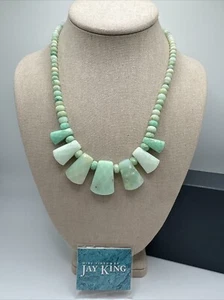 Beautiful Jay King Genuine Mint Green Opal Sterling Silver Necklace - Picture 1 of 6