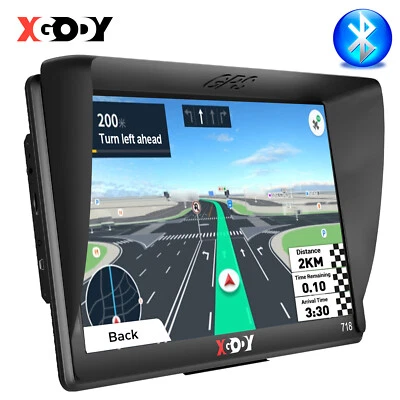 XGODY 7'' PKW Navigationsgerät GPS Navi Navigation Bluetooth Mit AV-IN SAT NAV - Bild 1 von 4