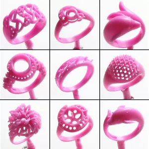 9 PIEZAS Moldes de Anillo de Fundición de Cera Perdida Patrones WRB131 | Delfines y Florales NUEVOS - Imagen 1 de 3