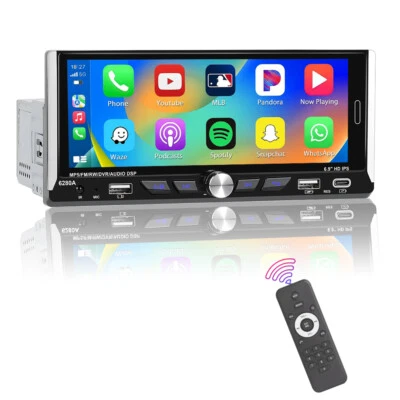 LEEKOOLUU Radio de coche 6,9 pulgadas Carplay 1 Din 2G+64G Android 13.0 con GPS Navi WiFi FM RDS BT