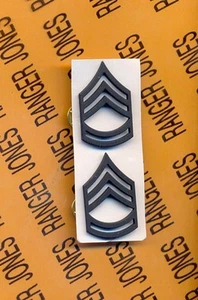 US Army SFC Sergeant First Class E-7 Duty Uniform rank badge set pair c/b - Picture 1 of 1