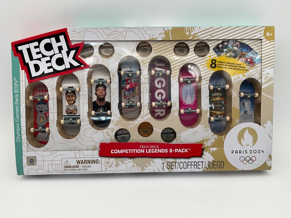 Tech Deck Competition Legends Paquete de 8 Mini Patinetas 2024 Juegos Olímpicos París Foto 1 de 4