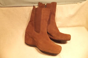 Rockport hellbraun Wildleder Leder 2,5" Keilabsatz Knöchel wasserdicht Größe 6M - Bild 1 von 8