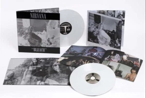 NIRVANA Bleach 2LP US Deluxe WHITE VINYL 180g 20TH Ann SEALED NEW Kurt Cobain - Picture 1 of 6
