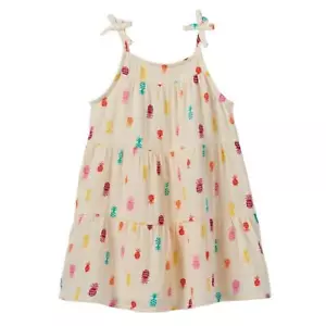 Cat Jack Toddler Girls Tank Top Dress Tiered Sundress Summer Pineapple Print 2T - Picture 1 of 6