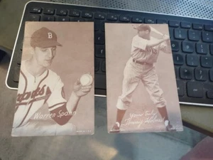 1939-46 1947-66 Baseball Exhibits Warren Spahn Tommy Holmes Yours Truly - Picture 1 of 3