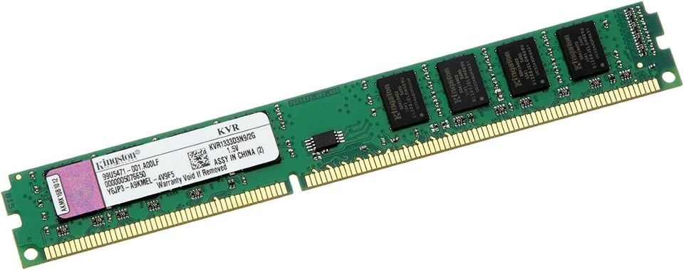 Memoria RAM KINGSTON KVR1333D3N9/2G DIMM DDR3 2Gb DDR3-1333 PC3-10600U - Imagen 1 de 1