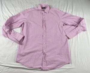 Ralph Lauren Black Label Shirt Adult Size 16 Pink Striped French Cuff Italy Mens - Picture 1 of 14