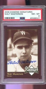 2006 Diamond Signatures Walt Masterson AUTO Signed Autograph PSA 8 Graded Card