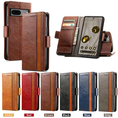 For Google Pixel 9 Pro XL/8/7/6A Magnetic PU Leather Wallet Card Flip Stand Case - Image 1 of 4