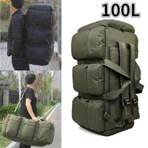 Extra Large Tactical Men Backpack Camping Duffle Luggage Rucksack Outdoor Hiking - Picture 1 of 13