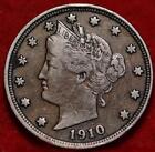 1910 Philadelphia Mint Liberty V Nickel