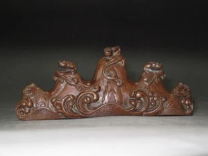 bTh675 Chinese Antiques Bronze Five beasts penholder SHAN ZI Paintings Scrolls  - Picture 1 of 12