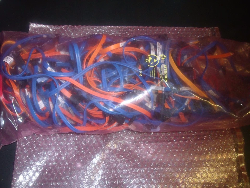 Dell Various (Colours & Lengths) SATA Cables ****Qty-100**** - Image 1 of 1