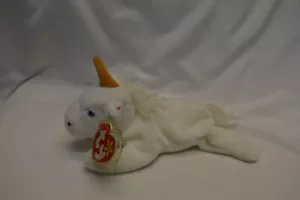 MYSTIC THE UNICORN TY BEANIE BABY GUARANTEED AUTHENTIC PVC PELLETS - Picture 1 of 12