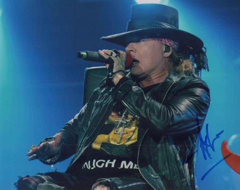 Axl Rose (Guns n'Roses) signed 8x10 photo Cover