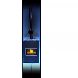 Corazón con línea de corazón y rejilla imagen grande de holograma 3D en relieve montaje en pared iluminado - Imagen 1 de 12