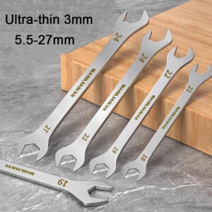 Ultra-thin 3mm Open End Wrenches Double Head Spanner Wrench Spanners 5.5-27mm - Picture 1 of 19