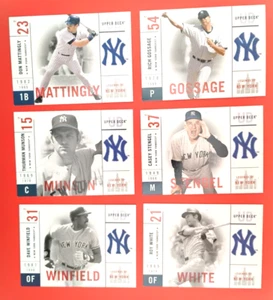 6 Card Lot 2001 Upper Deck LEGENDS OF NEW YORK Mattingly Munson Winfield YANKEES - Picture 1 of 2