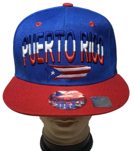 PUERTO RICO MAP FLAG 3D Embroidered Snapback Adjustable Baseball Cap Hats LOT - Picture 1 of 19