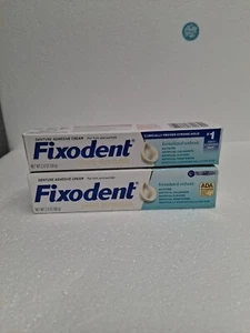 (2) Adhesivo seguro para dentaduras Fixodent Pure Strength, 2,4 oz cada uno - Imagen 1 de 4