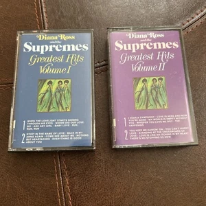 Set Of 2-Diana Ross & The Supremes Greatest Hits Vol. l & Vol. II Cassette Tapes - Picture 1 of 3