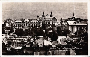 Francia Mónaco Monte Carlo Le Casino et les Jardins Vintage RPPC B175 - Imagen 1 de 2