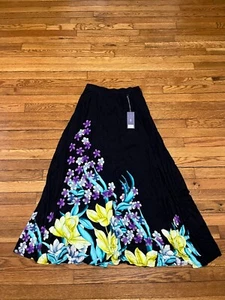 Jennifer Lopez Maxi Skirt Women's Size Smal Floral Pull On Stretchy NWT $50.00 - Picture 1 of 5