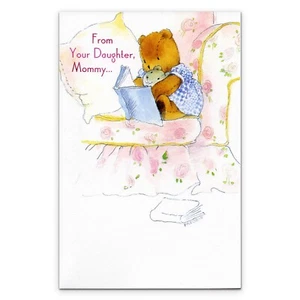 Cute MOTHER's DAY Card FROM DAUGHTER, Teddy Bear by American Greetings +Envelope - Picture 1 of 4