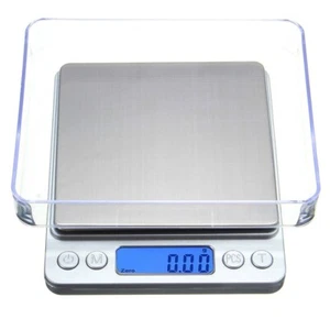 Bilancia di Precisione Digitale Bilancino Acciaio 0,1/ 2 kg Lcd Funzione Tara - Foto 1 di 8
